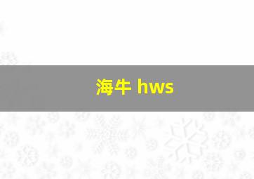 海牛 hws